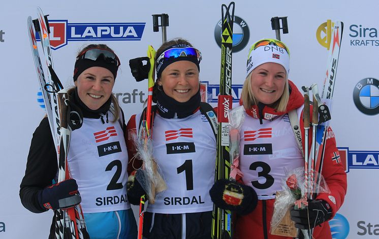 NM 2015 i Sirdal, pallen, normalprogram kvinner