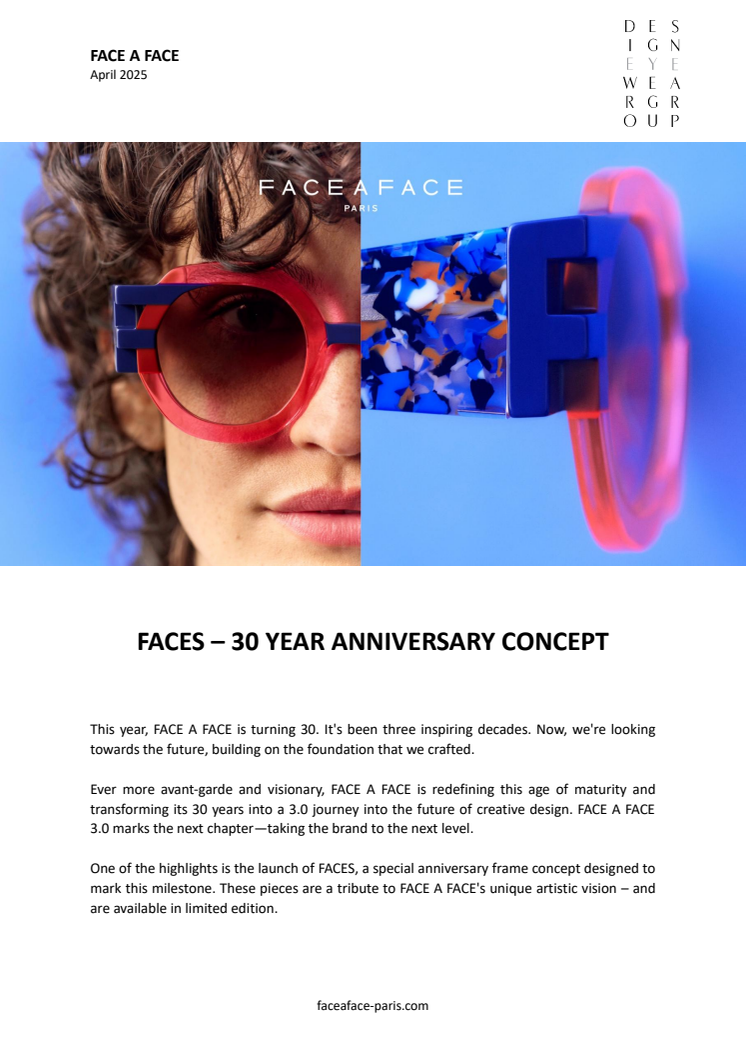 FACE A FACE - 30 YEAR ANNIVERSY CONCEPT 