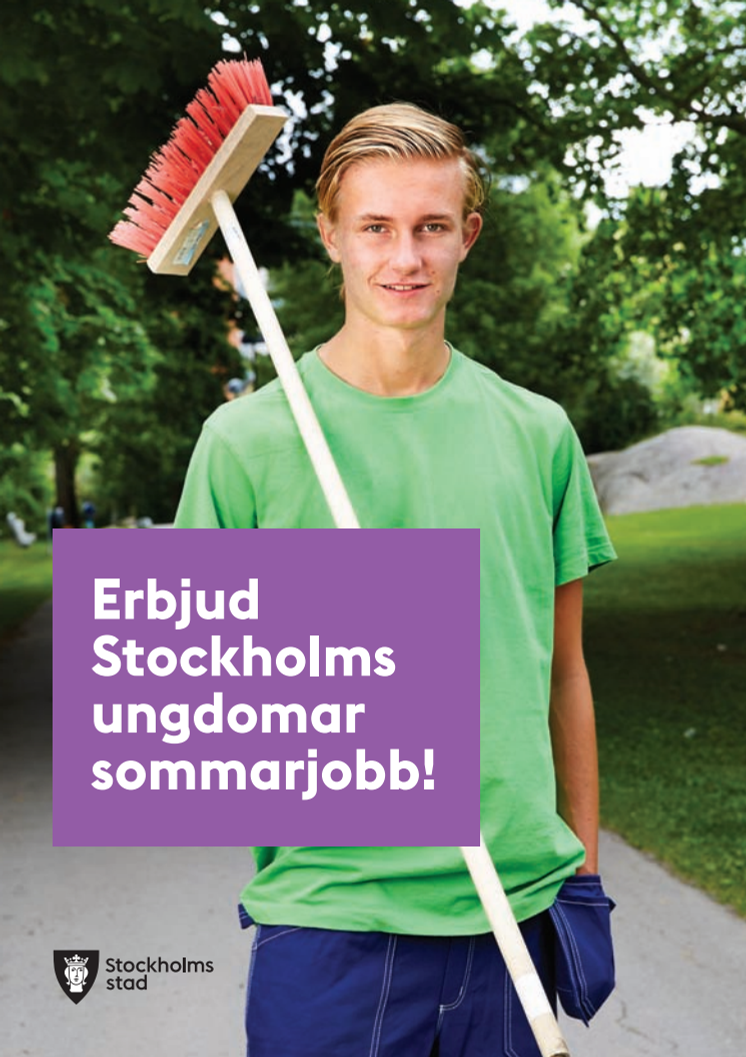 Folder om sommarjobb i Stockholms stad