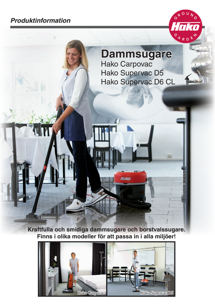 Hako dammsugare produktblad
