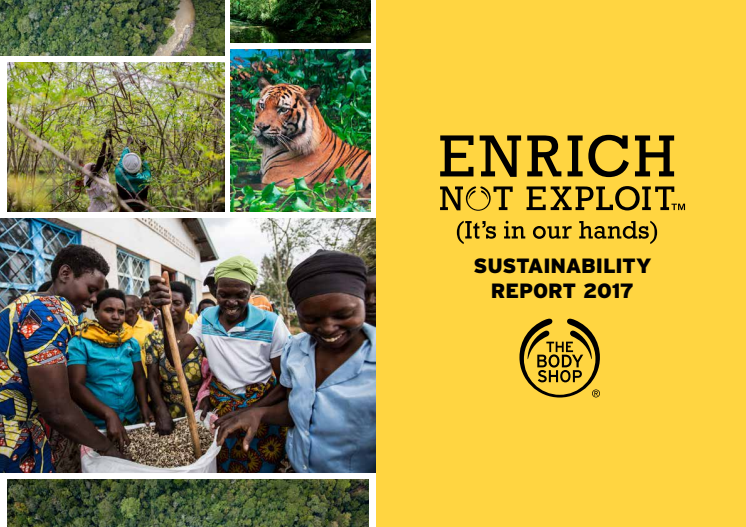 The Body Shop publicerar 2017 Enrich Not Exploit™ hållbarhetsrapport