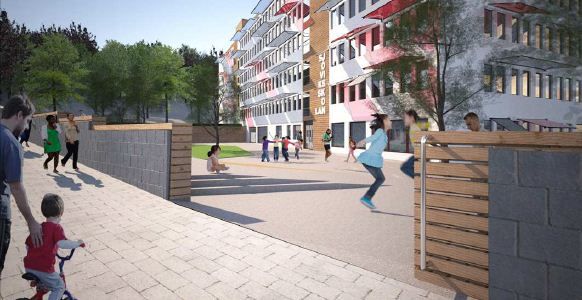 Vy från Sjöviksbacken, Sjövik 5, AIX Arkitekter