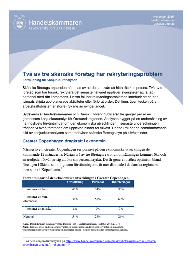 Två av tre skånska företag har rekryteringsproblem