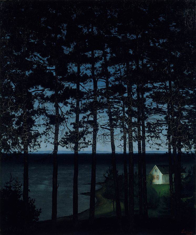 Et hus ved kysten/Fisherman's Cottage, olje på lerret, 1906, Harald Sohlberg. Art Institute of Chicago. Gift of Edward Byron Smith 2000.1