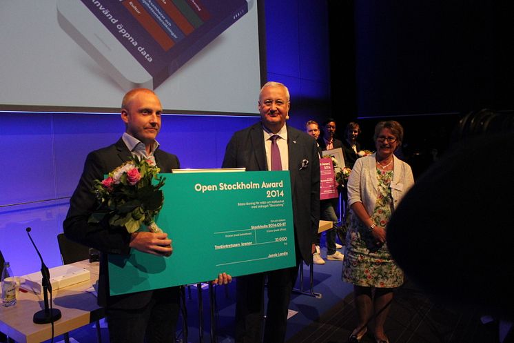 Sten Nordin vid prisutdelning Open Awards 27 maj 2014