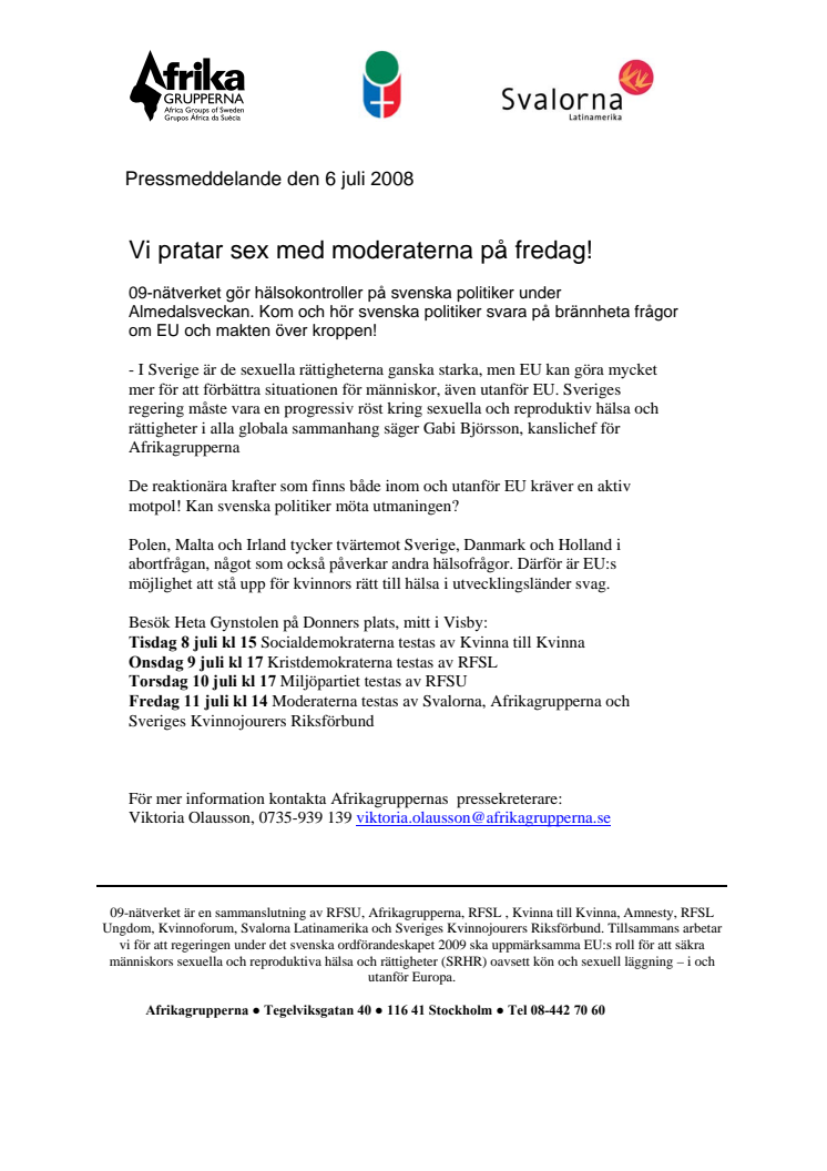 Vi pratar sex med moderaterna på fredag!
