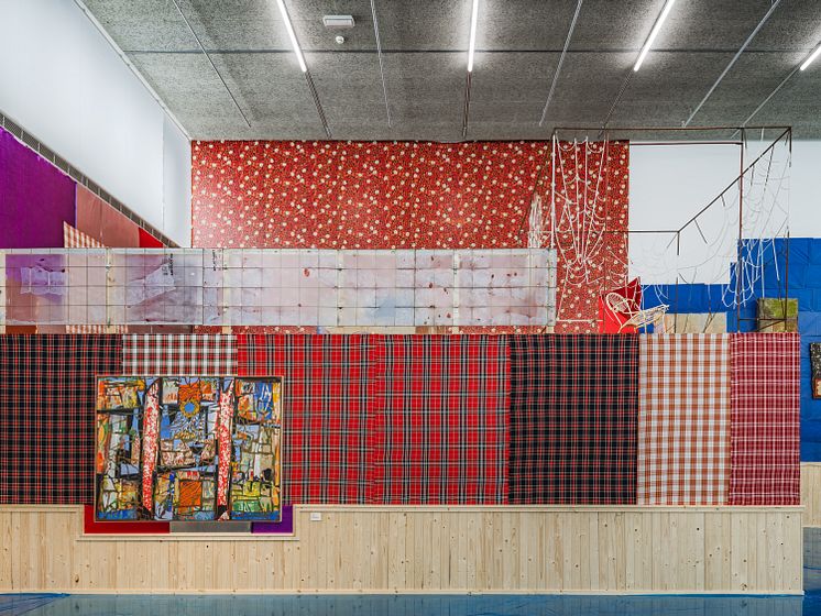 Installationsvy från utställningen Playa! på Bonniers Konsthall