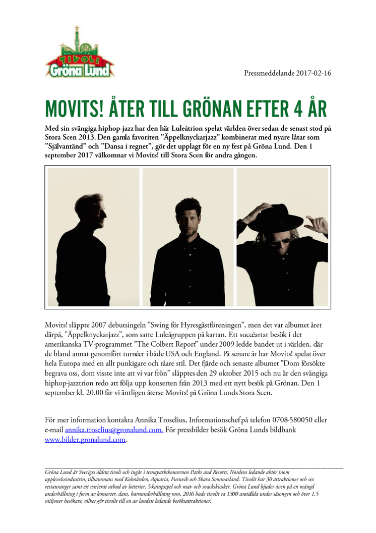 Movits! åter till Grönan efter 4 år
