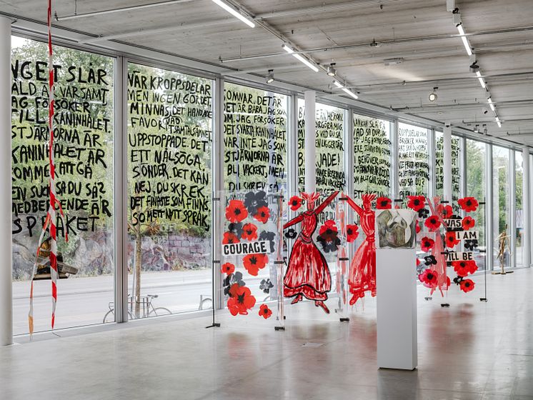 Installationsvy från utställningen Playa! på Bonniers Konsthall