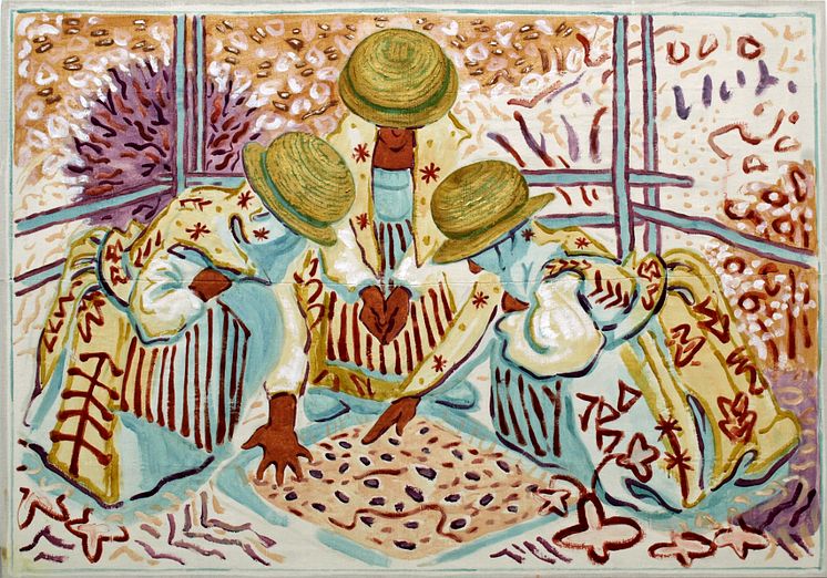 Tre bönder undersöker fröer ©Sigrid Holmwood.jpg