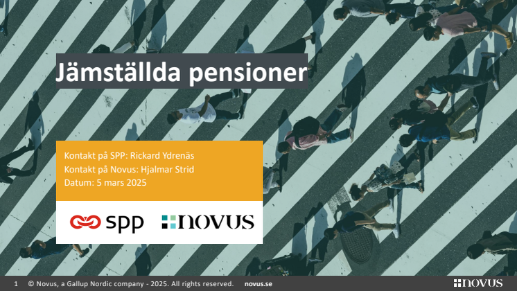 Undersökning om jämställda pensioner mars 2025