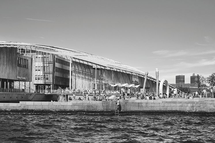 Astrup Fearnley Museum bathers B&W