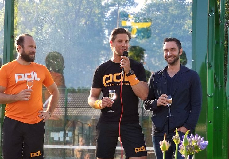 PDL Group på invigningen av padelbanor, Smådalarö Gård