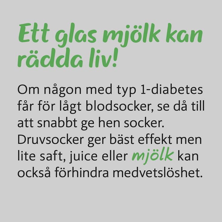 Ett glas mjölk kan rädda liv 