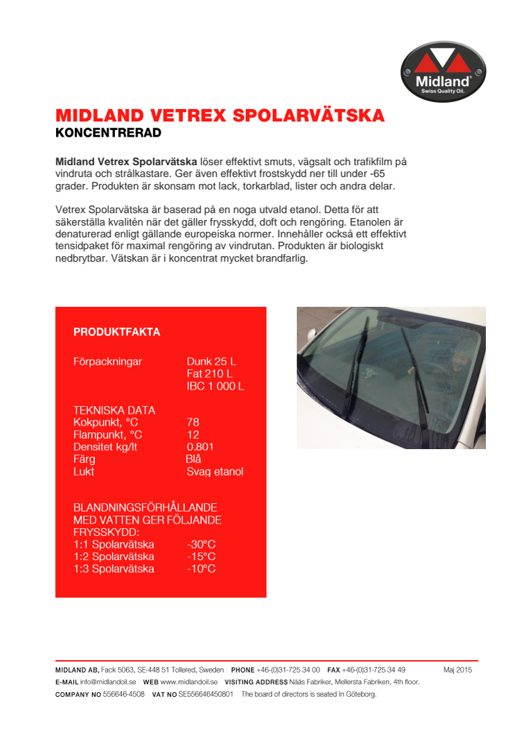 Kampanj mars: Vetrex spolarvätska