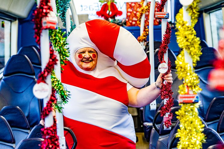 Julie Richardson - Go North East Most Festive Bus Driver - Candy Cane