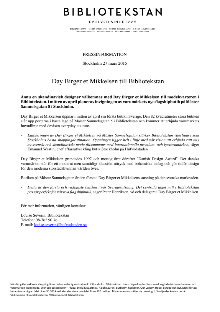 Day Birger et Mikkelsen till Bibliotekstan