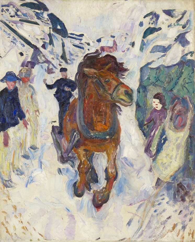 Edvard Munch: Galopperende Hest / Galloping Horse (1910 - 1912)