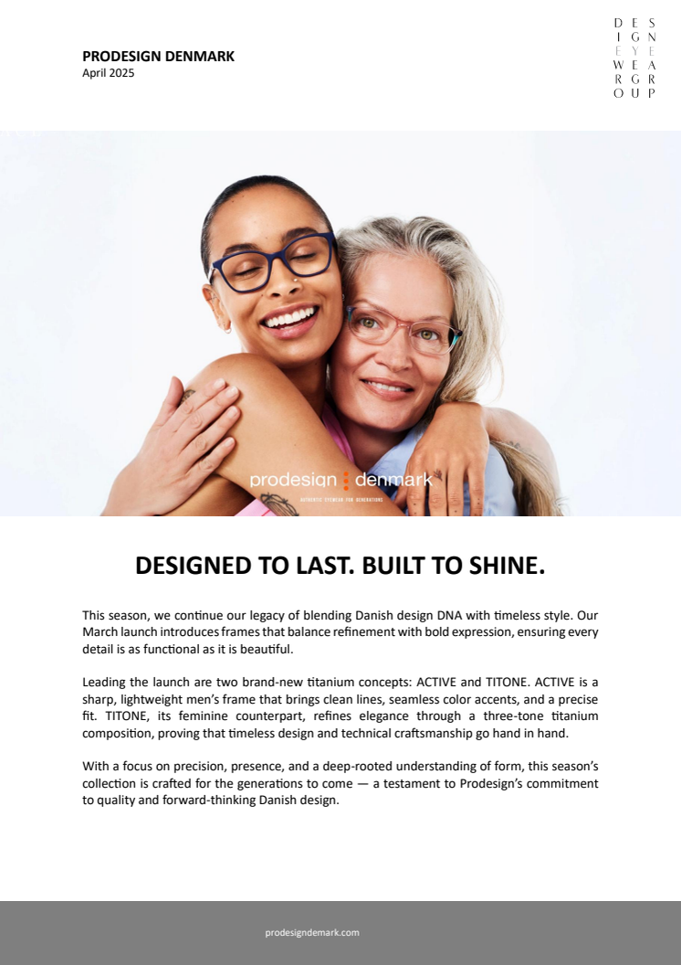 PRODESIDGN - DESIGNED TO LAST. BUILT TO SHINE.