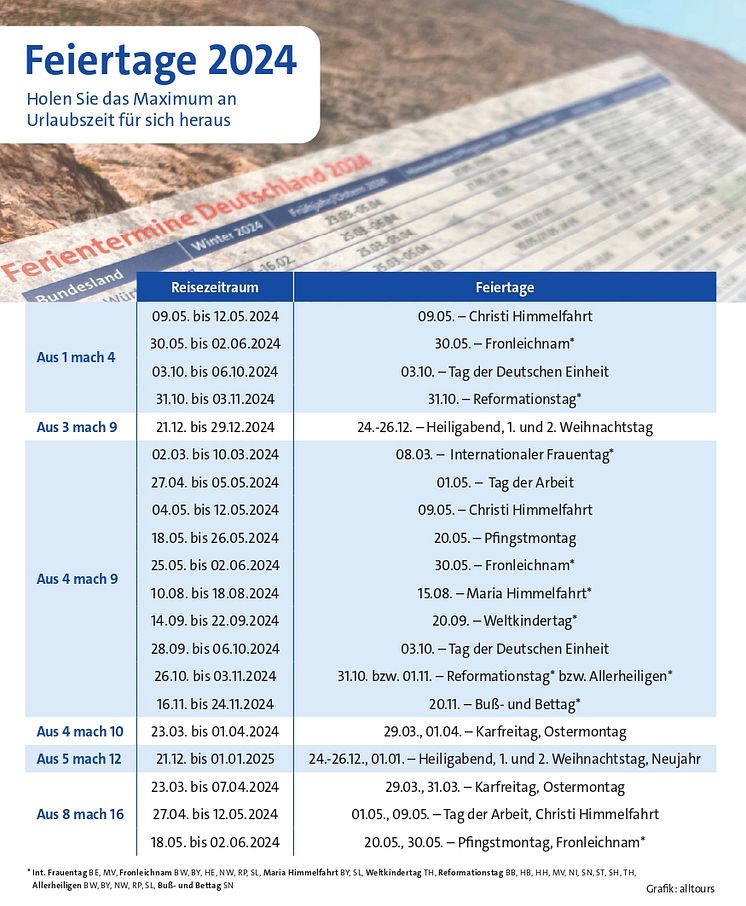 Infografik Brückentage 2024 (korrigierte Version)