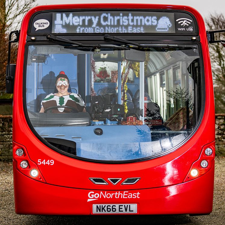 Julie Richardson - Go North East Most Festive Bus Driver - Christmas Pudding