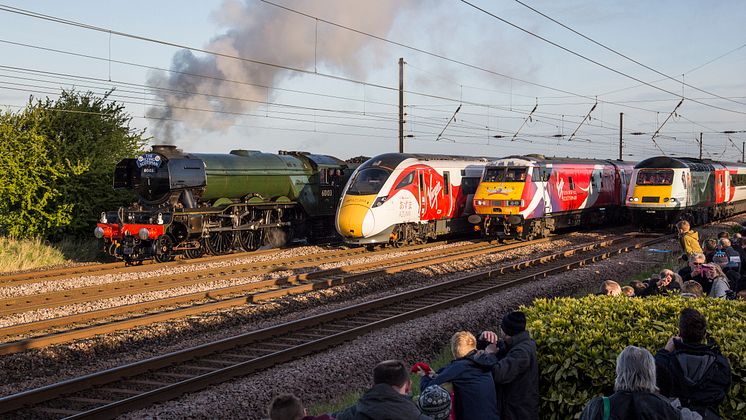Hitachi built Azuma alongside historic trains