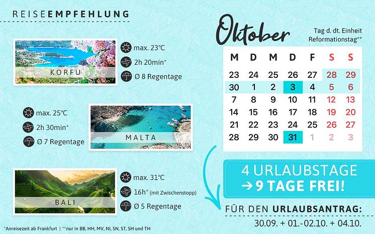 Brückentage Oktober 2024