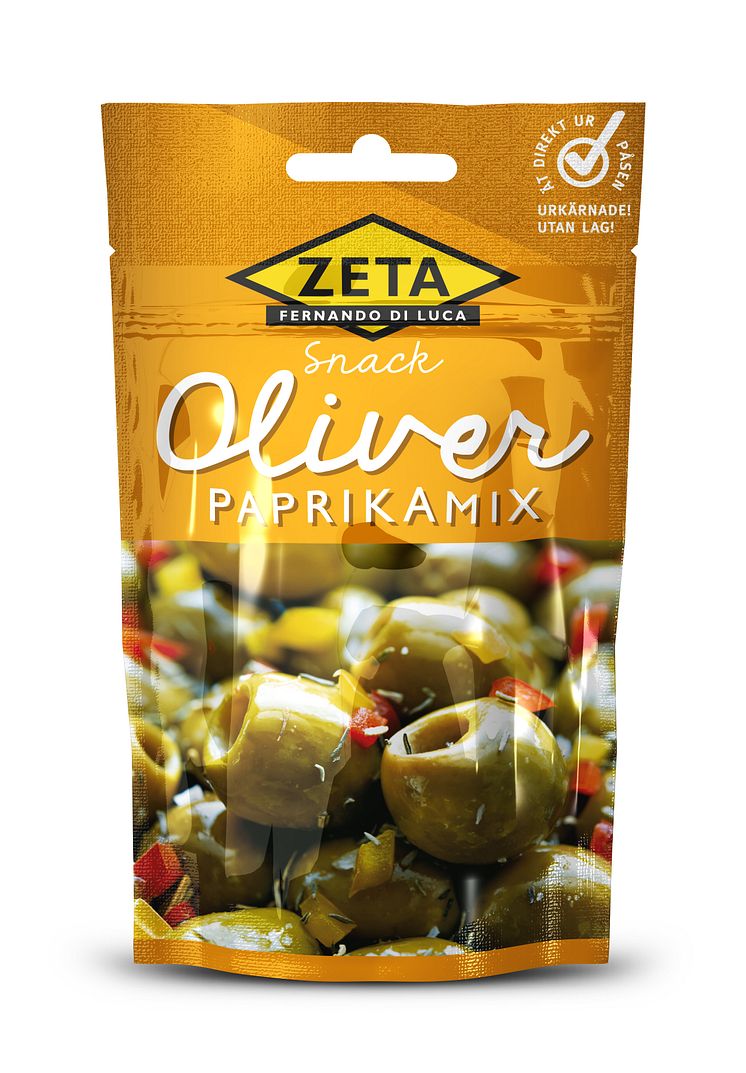Snackoliver, paprika, Zeta