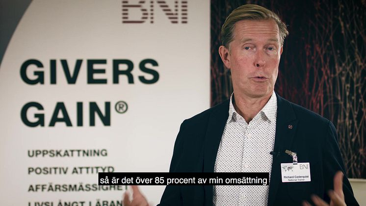 Richard: BNI-konsult och egenföretagare är en winwin-situation!
