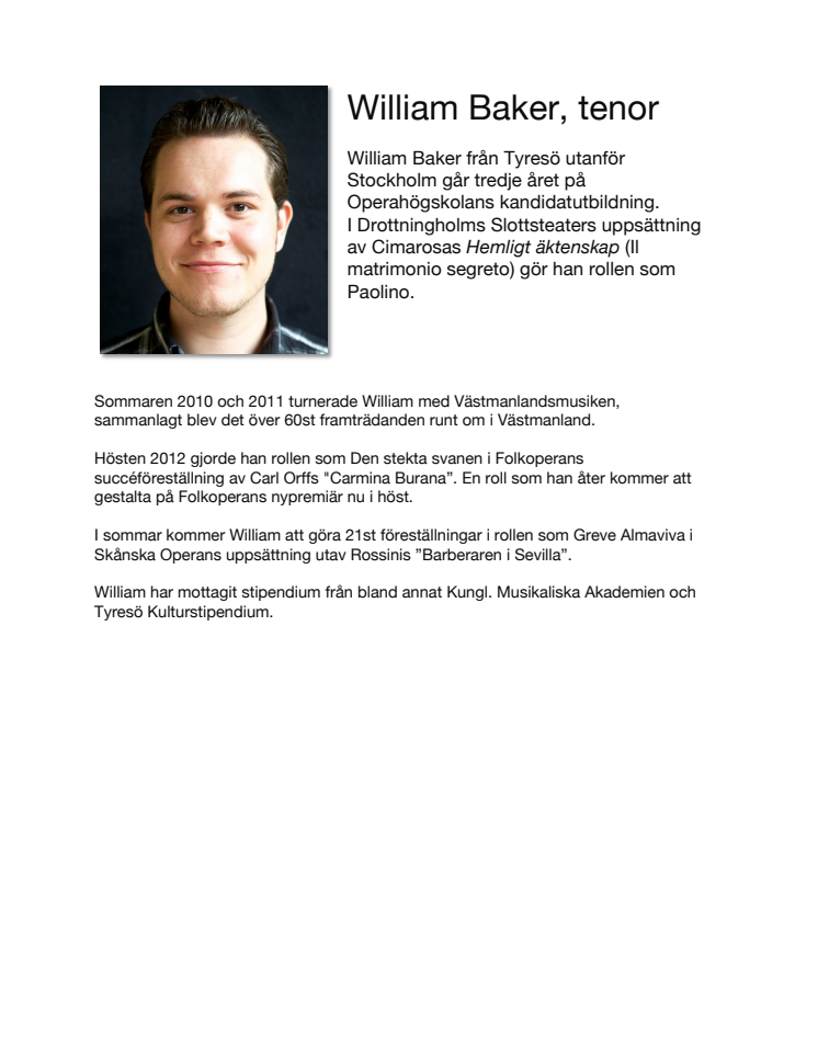 BIO William Baker