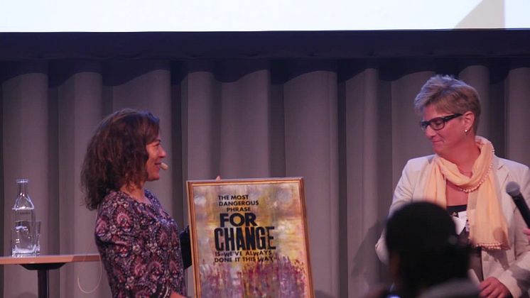 Stora sociala företagsfrämjarpriset 2016  till Louise Strand, inköpsdirektör Region Skåne
