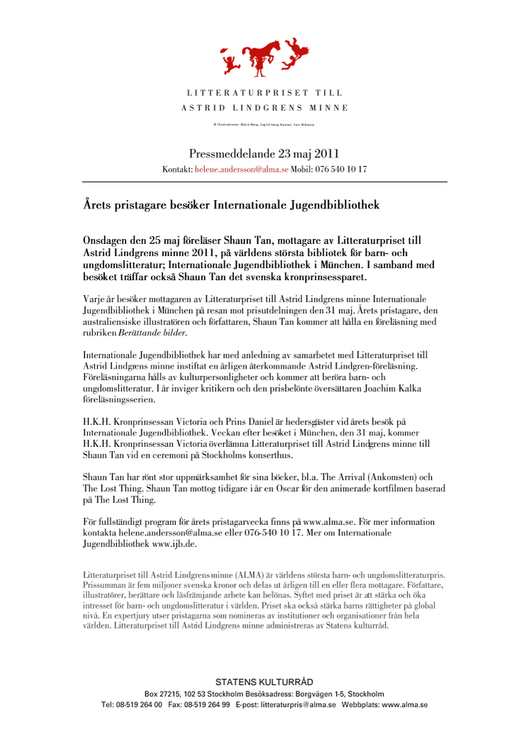 Årets pristagare besöker Internationale Jugendbibliothek 