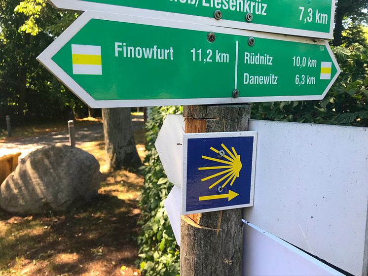 Wegweiser Jakobsweg 