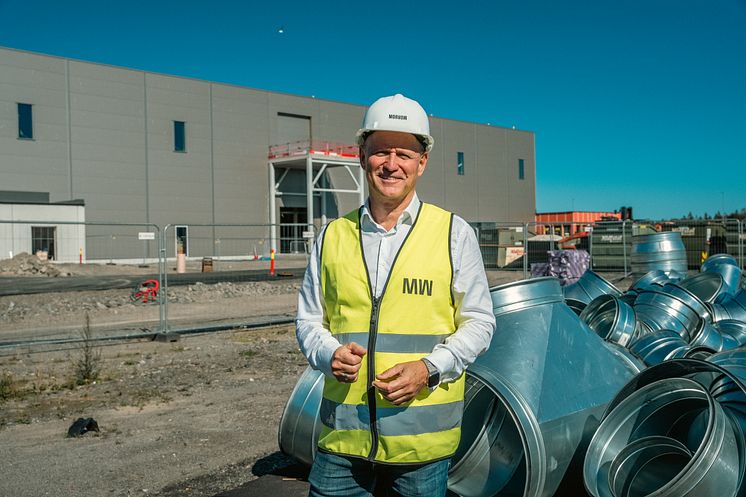 Lars Christian Bacher at Morrow Cell Factory September 2023 Eyde Energy Park 