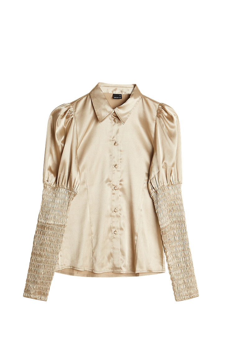 Amber satin shirt - Champagne