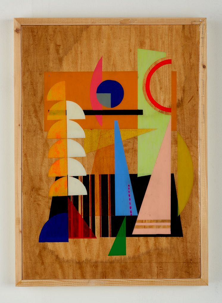 Ohad Meromi, Stage Pile, 2017 Acrylic paint and resin on panel 56 x 41 cm
