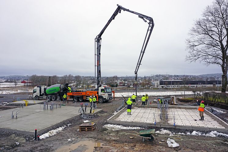 Skanska gjuter med fuktfunktionsprovad Bascement Plus