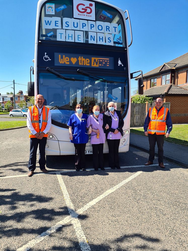 Operations managers Jeff Hodgson (left) and Will Sewell (right) delivering toiletries and other items to hospitals and care homes on their tour of the region