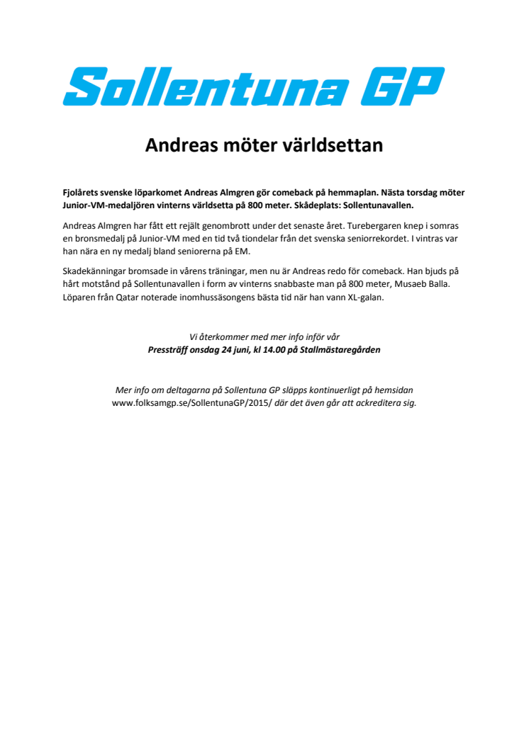 Andreas Almgren möter världsettan