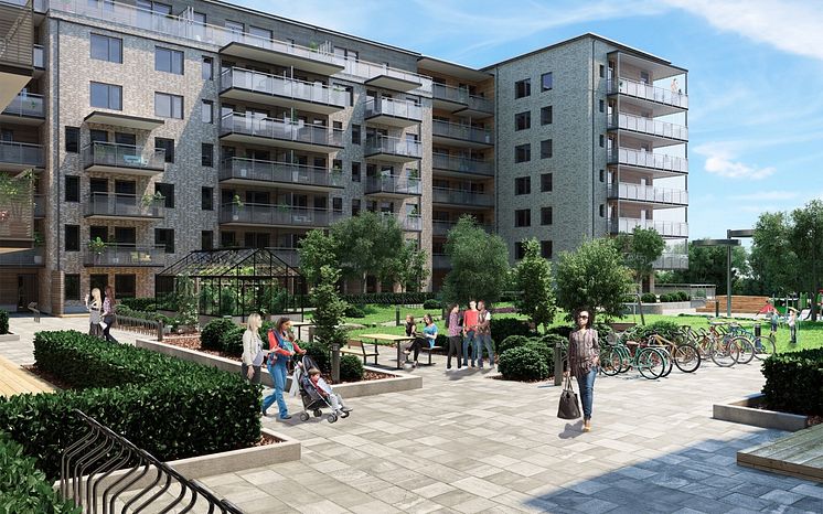 Brf Hamnen  - fasad Uppsala