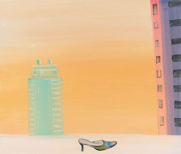 Evening View with Silk Slipper 