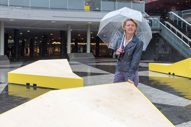 Sommarmöbleringen på Sergels torg (Foto: Mikael Sjöberg)