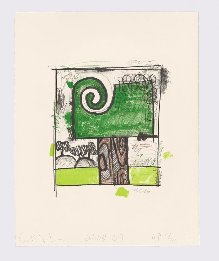 Carroll Dunham. Tree 1, 2006. Litografi.