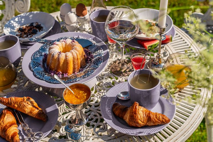 Fyrklövern Nordic Dawn Ljung och Glimt, Drop vinglas - sommarinspiration