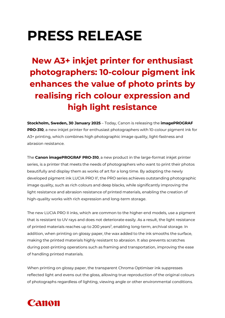 Pressmeddelande Canon imagePROGRAF PRO-310.pdf