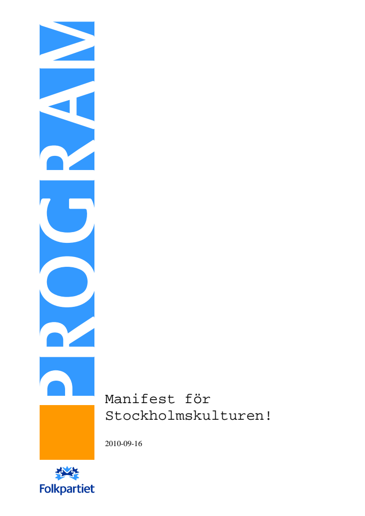 Manifest för Stockholmskulturen