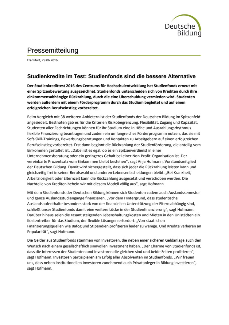 Studienkredite im Test: Studienfonds sind die bessere Alternative