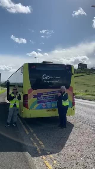 Go North East celebrates NHS birthday by wearing blue and clapping at regional landmarks