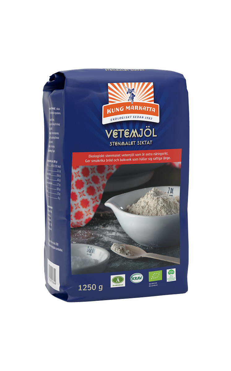 Kung Markatta Siktat vetemjöl, stenmalet, 1,25 kg