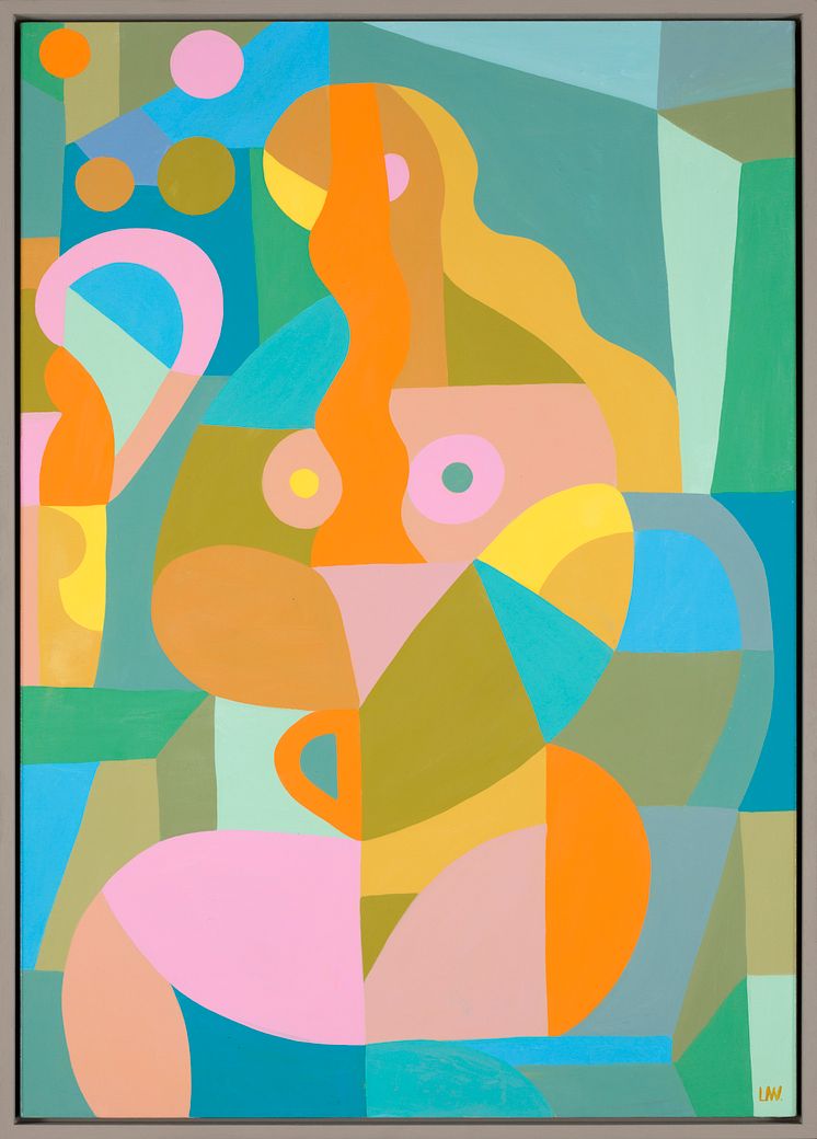 Liselotte Watkins Calma 2017, akryl och lack på duk, 70 x 100 cm